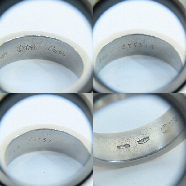実際に弊社で買取させて頂いたCartier/カルティエ ラブリング AU750/K18WG/ホワイトゴールド 52/11-11.5号　の画像 6枚目