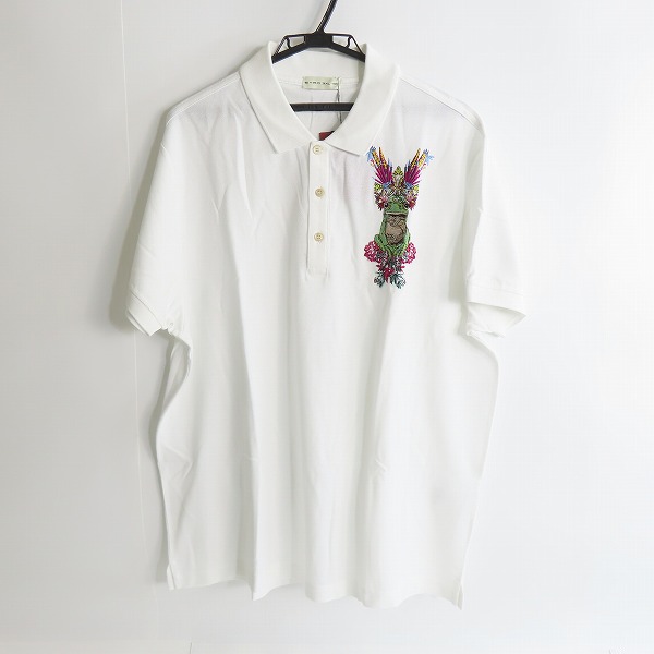 実際に弊社で買取させて頂いた【未使用】ETRO/エトロ 半袖ポロシャツ 胸元 カエル刺繍/3XL