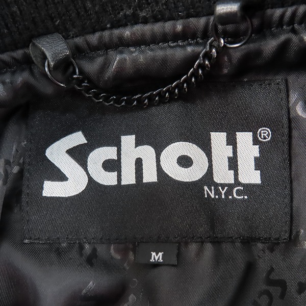 実際に弊社で買取させて頂いたSchott/ショット BOWERY/バワリー レザージャケット/ブルゾン 3101061/Mの画像 2枚目