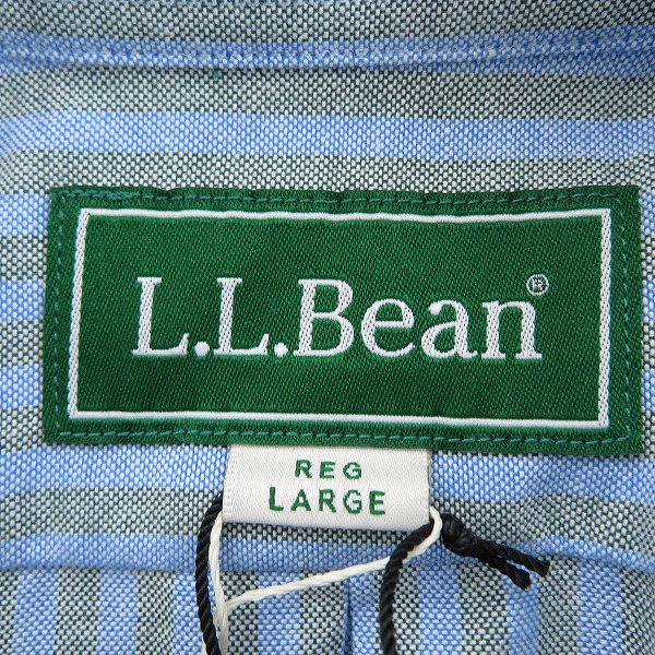 実際に弊社で買取させて頂いた【未使用】L.L.Bean×BEAMS/エルエルビーン×ビームス ロングスリーブ シャツ ストライプ 3175-1221 Lの画像 2枚目
