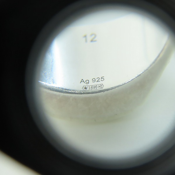 実際に弊社で買取させて頂いたGUCCI/グッチ トレードマーク エングレービング ロゴリング 779162 J8400 8106/12号の画像 6枚目