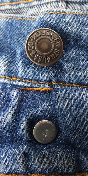 実際に弊社で買取させて頂いたLevi's/リーバイス 70s ヴィンテージ 刻印4 オレンジタブ スモールe デニムパンツ /W32 L32の画像 4枚目