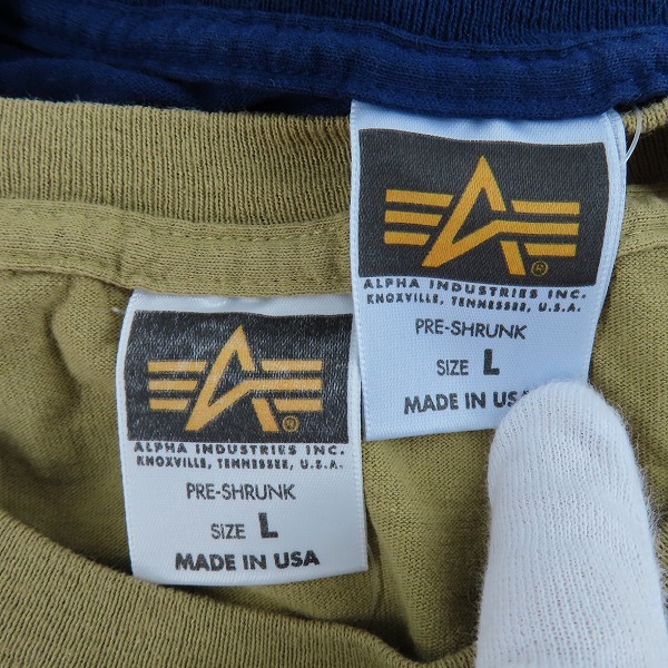 実際に弊社で買取させて頂いた【未使用】ALPHA INDUSTRIES/アルファインダストリーズ 半袖Ｔシャツ/2点セットの画像 2枚目