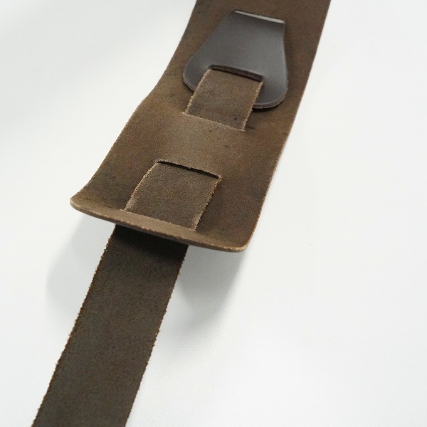 実際に弊社で買取させて頂いたMartin/マーティン ダークブラウン レザー調 アコースティックギター用 ギターストラップの画像 7枚目