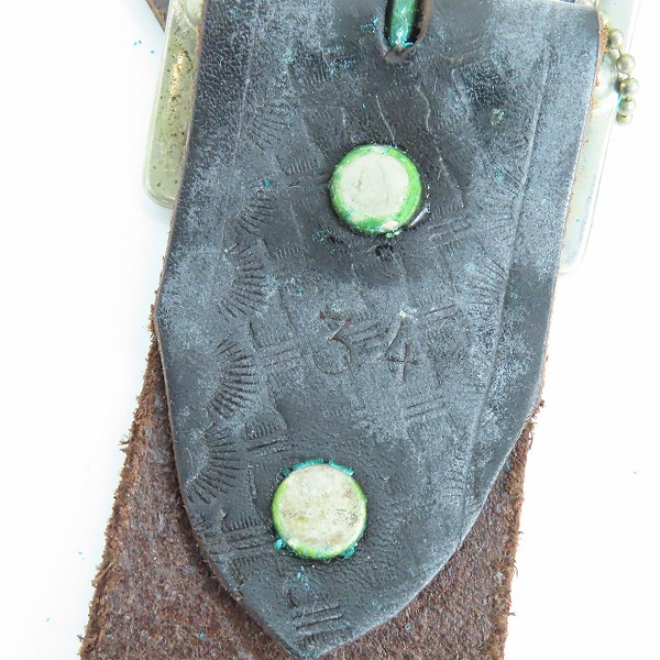 実際に弊社で買取させて頂いたGLAD HAND/グラッドハンド スタッズベルトHTC レザー オールドクロウ/34の画像 3枚目