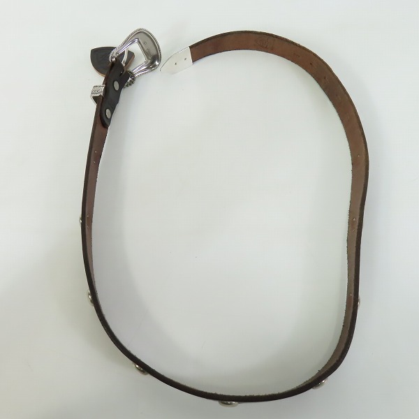 実際に弊社で買取させて頂いたHTC/エイチティーシー Western Round Studs/ウェスタンラウンドスタッズベルト 32の画像 6枚目