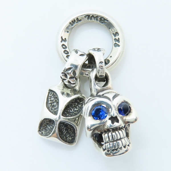 実際に弊社で買取させて頂いたBill Wall Leather/BWL/ビルウォールレザー ストーンアイ スカル/クロス ペンダント トップの画像 1枚目