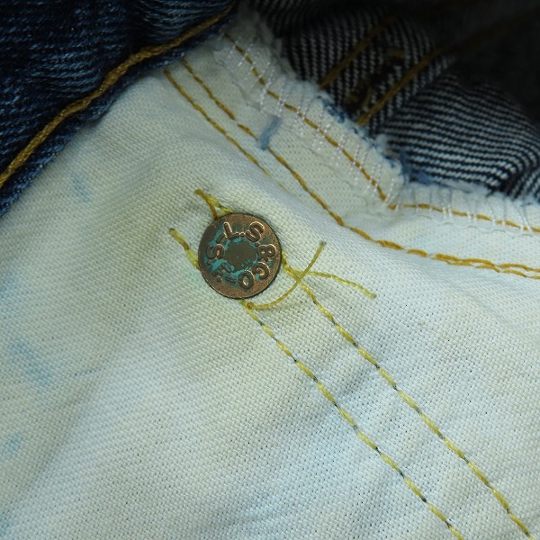 実際に弊社で買取させて頂いたLEVI'S/リーバイス 501XX 刻印555 バレンシア工場製 ビッグE デニムパンツ 紙パッチ 501-0003/W34L36の画像 9枚目