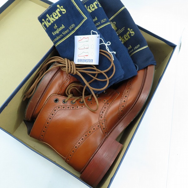 実際に弊社で買取させて頂いたTricker's/トリッカーズ MALTON/モルトン ウイングチップ ブーツ ブラウン M2508/7.5の画像 8枚目