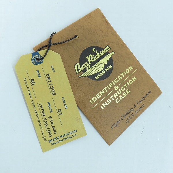 実際に弊社で買取させて頂いたBUZZ RICKSON'S/バズリクソンズ B-10 "ROUGH WEAR CLOTHING CO." 1943 MODEL フライトジャケット BR11133/40の画像 9枚目