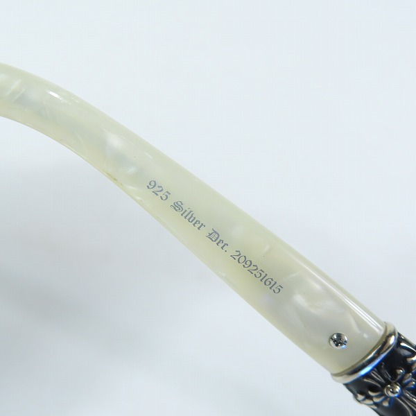 実際に弊社で買取させて頂いたA'rossvy/ロズヴィー シルバー925 クロス モチーフ サングラス/アイウェア 209251615の画像 6枚目