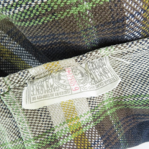 実際に弊社で買取させて頂いたSUGAR CANE/シュガーケーン チェック ネルシャツ 長袖シャツ SC23647/Mの画像 4枚目