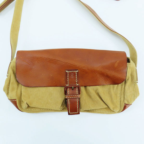 実際に弊社で買取させて頂いたgenten/ゲンテン レザー 切り返し キャンバスハンドバッグ