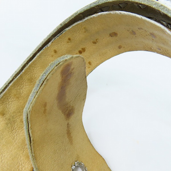 実際に弊社で買取させて頂いた 【難有り】Wendy's & foot the coacher/ウェンディズアンドフットザコーチャー スタッズ レザーベルト の画像 7枚目