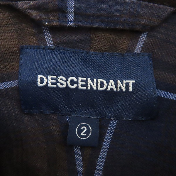 実際に弊社で買取させて頂いたDESCENDANT/ディセンダント チェック柄 長袖シャツ/2の画像 2枚目
