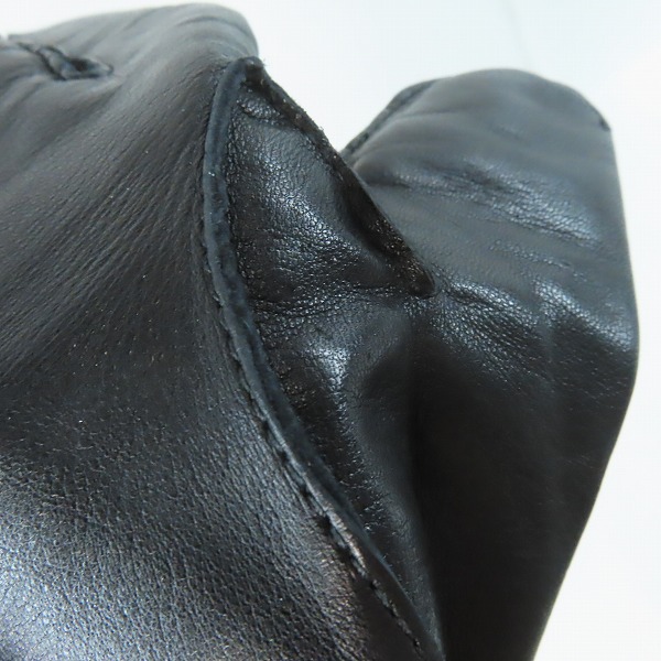 実際に弊社で買取させて頂いたCOACH/コーチ カシミヤ レザー グローブ Mの画像 6枚目