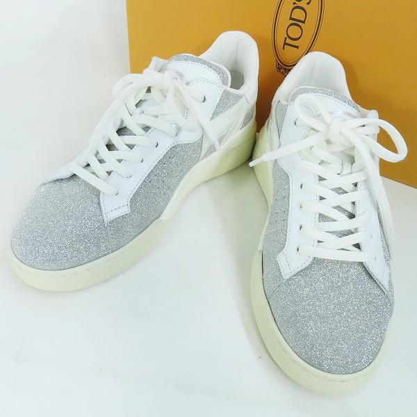 実際に弊社で買取させて頂いたTOD'S/トッズ レザー スニーカー グリッター加工/XXW31C0CU20OJL0906/36