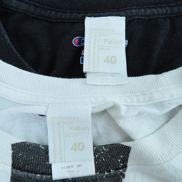 実際に弊社で買取させて頂いたChampion× Kelen/チャンピオン×ケレン チェッカー 半袖Tシャツ 2点セットの画像 3枚目