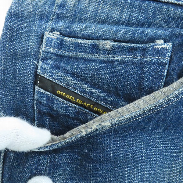 実際に弊社で買取させて頂いたDIESEL BLACK GOLD/ディーゼル ブラック ゴールド テーパード デニム パンツ/ジーンズ/28の画像 7枚目