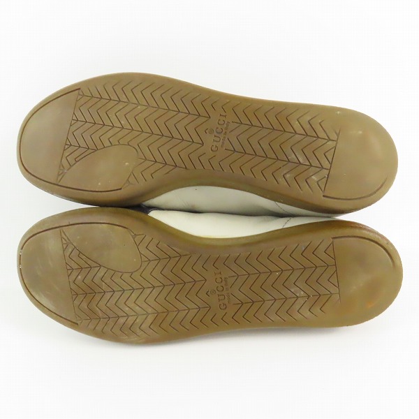 実際に弊社で買取させて頂いたGUCCI/グッチ スエード×レザー ローカット スニーカー ジャーマントレーナー 41E　の画像 2枚目