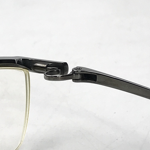 実際に弊社で買取させて頂いた999.9/フォーナインズ チタン ガンメタリック 度入り 眼鏡/メガネフレーム/アイウェア S-306T CAESAR-FLIP クリップオン付の画像 4枚目