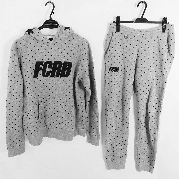 実際に弊社で買取させて頂いたF.C.Real Bristol/エフシーレアルブリストル ドット スウェットパーカー/パンツ セットアップ FCRB-156023/FCRB-156025 L