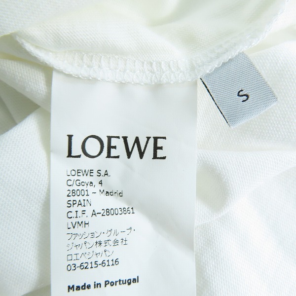 実際に弊社で買取させて頂いたLOEWE/ロエべ Tシャツ プリント 白 H6299520CR/Sの画像 3枚目