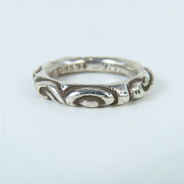 実際に弊社で買取させて頂いたCHROME HEARTS/クロムハーツ スクロール バンド リング/14号の画像 1枚目