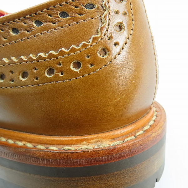 実際に弊社で買取させて頂いたTrickers/トリッカーズ ウィングチップシューズ M7292 ブラウン/7の画像 8枚目