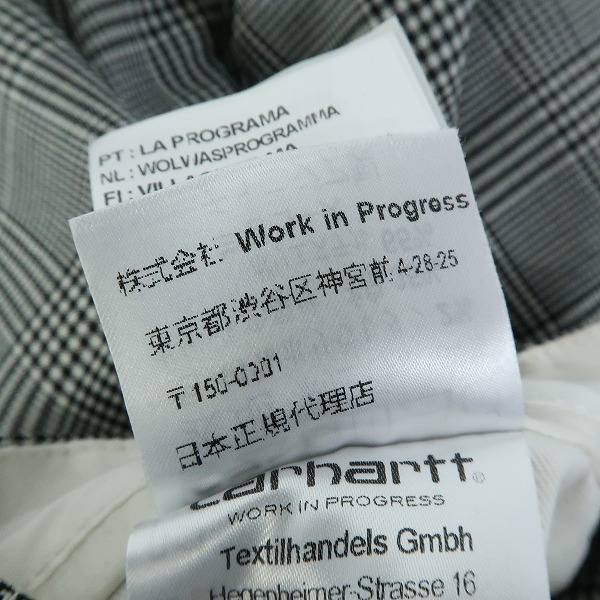実際に弊社で買取させて頂いたCarhartt/カーハート JOHNSON PANT/チェック柄 パンツ 28×32の画像 5枚目