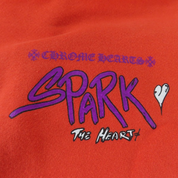 実際に弊社で買取させて頂いた【JPタグ】CHROME HEARTS/クロムハーツMATTY BOY SICK HEART プルオーバーパーカー 408154464/XLの画像 4枚目