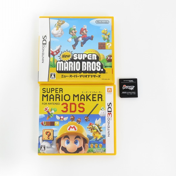 実際に弊社で買取させて頂いたニンテンドーDS/3DSソフト ポケットモンスター ブラック/NEWスーパーマリオブラザーズ/スーパーマリオメーカー 3点セット