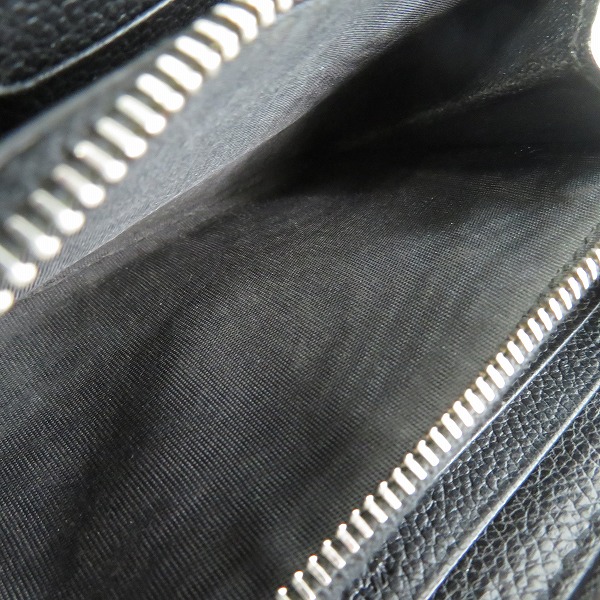 実際に弊社で買取させて頂いたSAINT LAURENT PARIS/サンローランパリ YSLロゴ ラウンドジップ/ファスナー 長財布/ウォレットの画像 7枚目