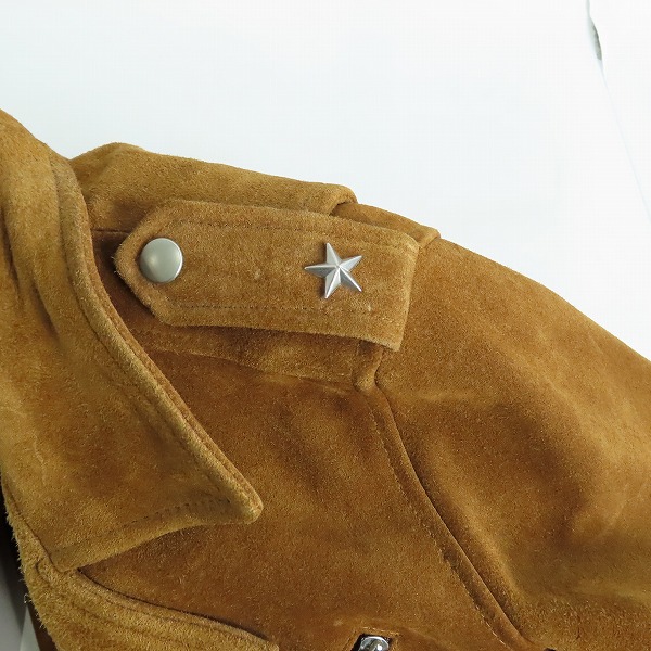 実際に弊社で買取させて頂いたNOID./ノーアイディー スエード ワンスター Wライダースジャケット 840030-200L/2の画像 5枚目