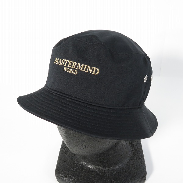 実際に弊社で買取させて頂いたMASTERMIND WORLD/マスターマインド ワールド ロゴ/スカル刺繍 バケットハット MW21S06-HA001/M