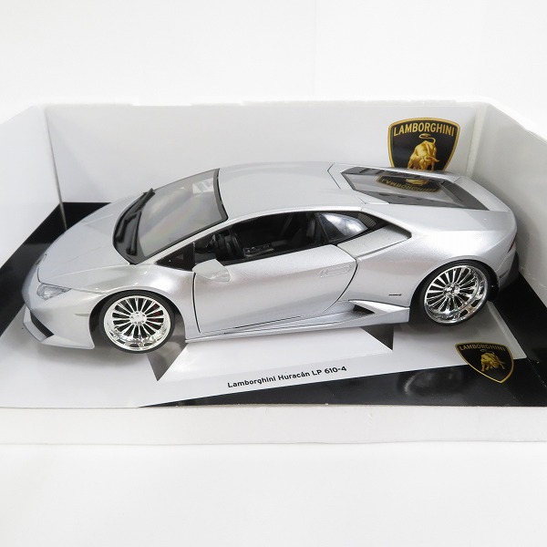 実際に弊社で買取させて頂いたBburago/ブラーゴ 1/18 Lamborghini Huracan/ランボルギーニ ウラカン LP 610-4/ミニカーの画像 1枚目