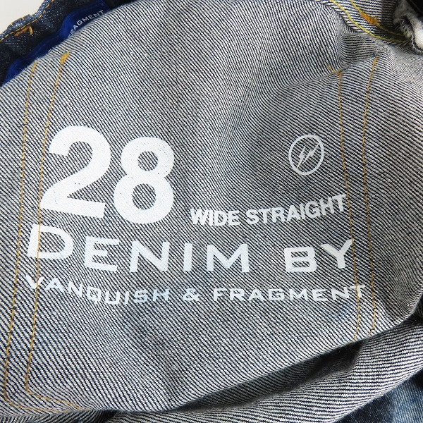 実際に弊社で買取させて頂いたVANQUISH × Fragment Design/ヴァンキッシュ×フラグメントデザイン THREE YEARS WASH デニムパンツ VFP1038/28の画像 4枚目