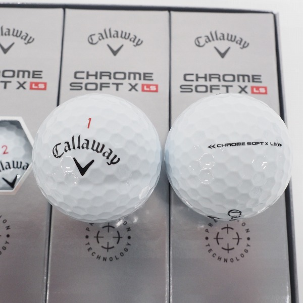 実際に弊社で買取させて頂いた【未使用】Callaway/キャロウェイ CHROME SOFT X LS ゴルフボール ホワイト 1ダースの画像 1枚目
