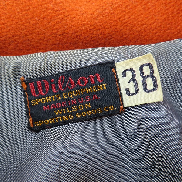 実際に弊社で買取させて頂いたWILSON/ウィルソン スタジャン ヴィンテージ アワードジャケット/38の画像 2枚目