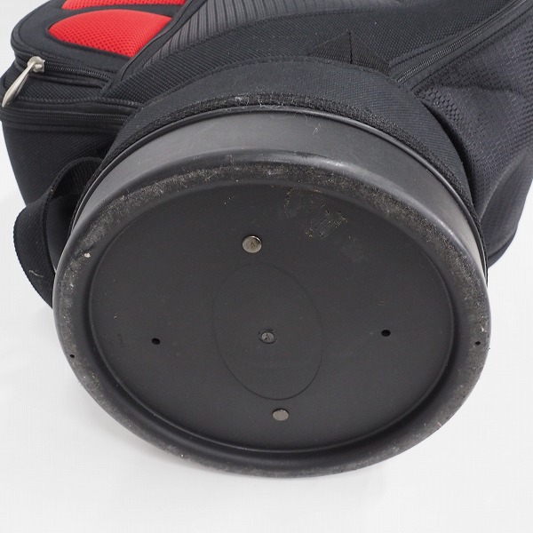 実際に弊社で買取させて頂いたTaylorMade/テーラーメイド CB104N 9.5型 5分割キャディバッグ ブラックｘレッドｘホワイトの画像 8枚目