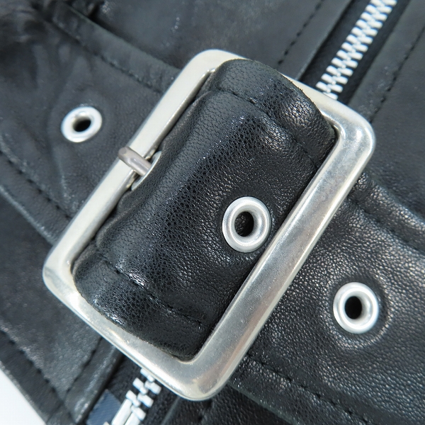 実際に弊社で買取させて頂いたbeautiful people/ビューティフルピープル アローズ別注 ラムレザー ダブルライダースジャケット 1755402401 /160の画像 4枚目