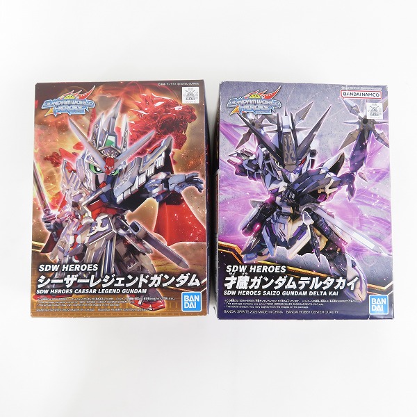 実際に弊社で買取させて頂いた【未組立】BANDAI/バンダイ SDW HEROS シーザーレジェンドガンダム/才蔵ガンダムデルタカイ 2点セット/ガンプラ