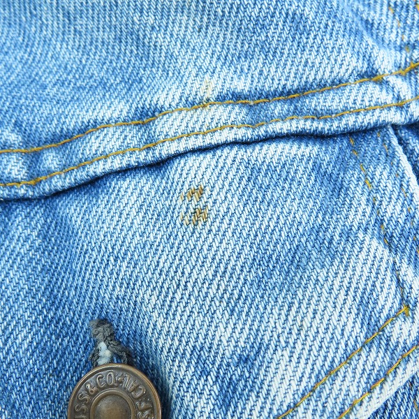 実際に弊社で買取させて頂いたLEVI'S/リーバイス 刻印525 スモールe 均等V 4th ヴィンテージ/ビンテージ デニムジャケットの画像 7枚目