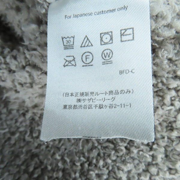 実際に弊社で買取させて頂いたBAREFOOT DREAMS×RonHerman/ベアフットドリームス×ロンハーマン ボア ジップアップパーカー C574/Ｍの画像 4枚目