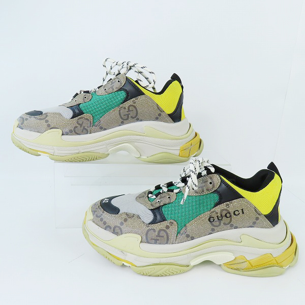 実際に弊社で買取させて頂いた GUCCI×BALENCIAGA/グッチ×バレンシアガ ザ ハッカープロジェクト Triple S トリプルS  27.5の画像 3枚目