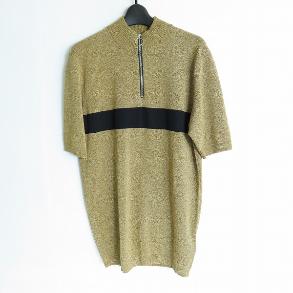実際に弊社で買取させて頂いたJOHN LAWRENCE SULLIVAN/ジョンローレンスサリバン  ZIPPED KNIT SWEATER 半袖ジップニット 4A001 17-31/L