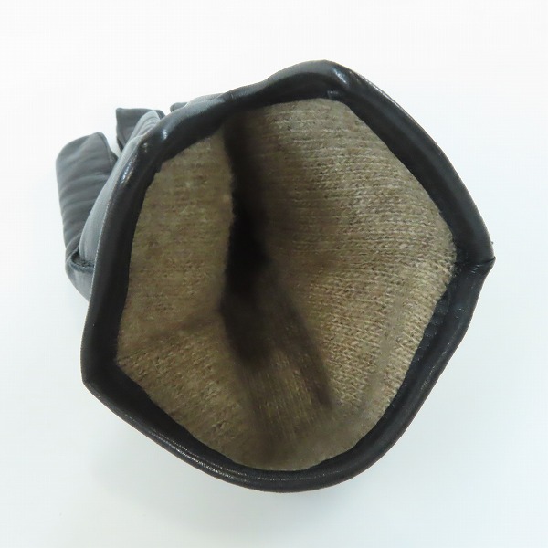 実際に弊社で買取させて頂いたCOACH/コーチ カシミヤ レザー グローブ Mの画像 3枚目