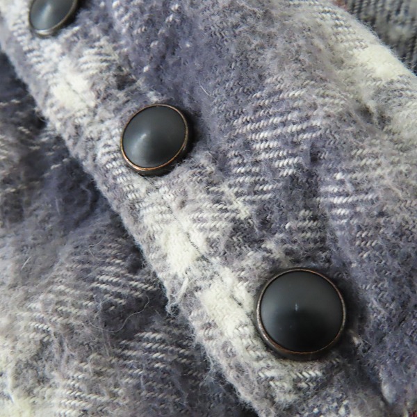 実際に弊社で買取させて頂いたLGB/ルグランブルー フーデッド チェック 長袖シャツ/パーカー Shirt-G/PK/M 1194K/1の画像 7枚目