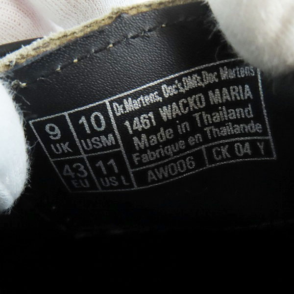 実際に弊社で買取させて頂いたWACKO MARIA×Dr.Martens/ワコマリア×ドクターマーチン 1461 3ホール ブーツ レオパード 31371372/UK9の画像 5枚目