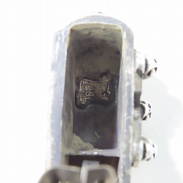 実際に弊社で買取させて頂いたSTANLEY GUESS/スタンリーゲス スカルヒンジ/スモールスカル/ガンズクロス ウッド インレイ ジッポライターケースの画像 6枚目
